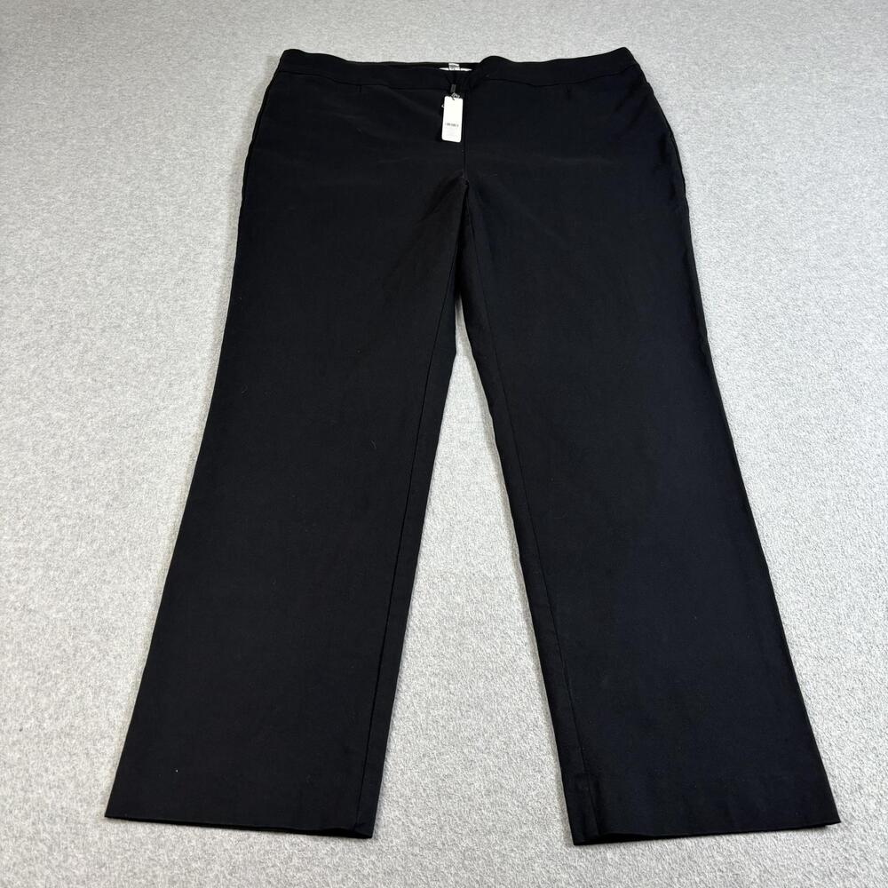 Chico's So Slimming 360 Brigitte Slim Pant Women 4R 20R Black Ponte Stretch Work